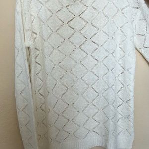 Staccato Cream Open Knit Tunic Sweater